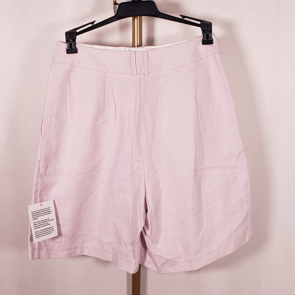 TopShop Lilac Linen-Blend Longline Shorts SZ 8 NWT - Picture 5 of 10
